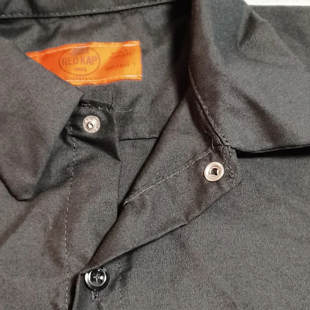 Red Kap Mens Long Sleeve Work Shirt Charcoal Gray Industrial Uniform SP14BK L RG